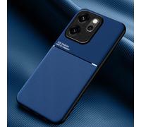 COMAKU Funda para OPPO Reno 14 FS 5G / Reno 14F 5G, Ultrafino Textura Antideslizante PU + TPU Silicona Fundas Carcasa - Azul