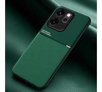 COMAKU Funda para OPPO Reno 14 FS 5G / Reno 14F 5G, Ultrafino Textura Antideslizante PU + TPU Silicona Fundas Carcasa - Verde