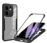 COMAKU Funda para OPPO Reno 15 Pro 5G, 360 Grados y Protector Antigolpes [Ultra Hybrid] Transparent PC Dura Resistente + Silicona Bumper, Doble Cara Carcasa - Negro