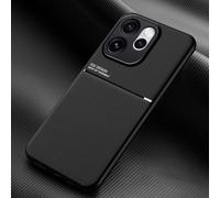 COMAKU Funda para OPPO Reno 15F 5G/Reno 15 FS 5G, Ultrafino Textura Antideslizante PU + TPU Silicona Fundas Carcasa - Negro