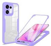 COMAKU Funda para OPPO Reno 16 FS 5G / Reno 16F 5G | 360 Grados y Protector Antigolpes Hybrid Transparent PC Dura Resistente + Silicona Doble Cara Carcasa - Púrpura