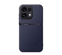 COMAKU Funda para OPPO Reno 16 Pro 5G, Premium Ultrafino Textura Antideslizante PU + TPU Silicona Fundas Carcasa - Azul Oscuro