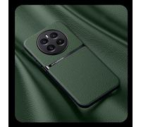 COMAKU Funda para Realme 12+ 5G / Realme 12 Plus 5G, Premium Ultrafino Textura Antideslizante PU + TPU Silicona Fundas Carcasa - Verde