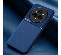 COMAKU Funda para Realme 14 Pro 5G, Ultrafino Textura Antideslizante PU + TPU Silicona Fundas Carcasa - Azul