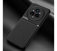 COMAKU Funda para Realme 14 Pro 5G, Ultrafino Textura Antideslizante PU + TPU Silicona Fundas Carcasa - Negro