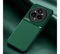 COMAKU Funda para Realme 14 Pro Plus 5G / Realme 14 Pro+ 5G, Ultrafino Textura Antideslizante PU + TPU Silicona Fundas Carcasa - Verde
