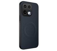COMAKU Funda para Realme 16T, Luxury Fibra de Carbono Textura Antideslizante PU Cuero + TPU Silicona con Marco Fundas Carcasa - Azul