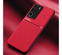 COMAKU Funda para Realme C71 4G, Ultrafino Textura Antideslizante PU + TPU Silicona Fundas Carcasa - Rojo