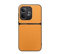 COMAKU Funda para Realme GT 6 / Realme GT 6T, Premium Ultrafino Textura Antideslizante PU + TPU Silicona Fundas Carcasa - Amarillo