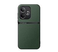 COMAKU Funda para Realme GT 6 / Realme GT 6T, Premium Ultrafino Textura Antideslizante PU + TPU Silicona Fundas Carcasa - Verde
