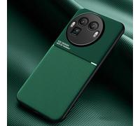 COMAKU Funda para Realme GT8 Pro, Ultrafino Textura Antideslizante PU + TPU Silicona Fundas Carcasa - Verde