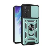 COMAKU Funda para Samsung Galaxy A05s, Militar TPU+PC Bumper Antigolpes Carcasa Rugged Caso, con Tapa Deslizante y Anillo Soporte - Verde