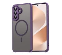 COMAKU Funda para Samsung Galaxy A37 5G, [Protección Lente Cámara] [Protección Militar] PC + TPU Silicona Magnética Translúcida Mate Trasera Fundas Carcasa, Púrpura