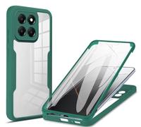 COMAKU Funda para Xiaomi 17, 360 Grados y Protector Antigolpes [Ultra Hybrid] Transparent PC Dura Resistente + Silicona Bumper, Doble Cara Carcasa - Verde