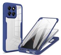 COMAKU Funda para Xiaomi 17, 360 Grados y Protector Antigolpes [Ultra Hybrid] Transparent PC Dura Resistente + Silicona Bumper, Doble Cara Carcasa - Azul