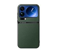 COMAKU Funda para Xiaomi 17 Pro MAX, Premium Ultrafino Textura Antideslizante PU + TPU Silicona Fundas Carcasa - Verde