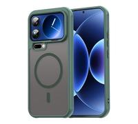 COMAKU Funda para Xiaomi 17 Pro MAX, [Protección Lente Cámara] [Protección Militar] PC + TPU Silicona Magnética Translúcida Mate Trasera Fundas Carcasa, Verde
