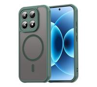 COMAKU Funda para Xiaomi 17, [Protección Lente Cámara] [Protección Militar] PC + TPU Silicona Magnética Translúcida Mate Trasera Fundas Carcasa, Verde