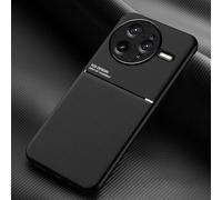 COMAKU Funda para Xiaomi Poco F7 Ultra, Ultrafino Textura Antideslizante PU + TPU Silicona Fundas Carcasa - Negro