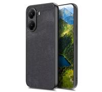 COMAKU Funda para Xiaomi Poco X7 Pro 5G, PU Cuero + TPU Silicona Fundas Carcasa Case Cover - Negro
