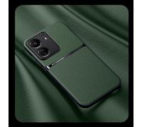 COMAKU Funda para Xiaomi Redmi 13C / Poco C65, Premium Ultrafino Textura Antideslizante PU + TPU Silicona Fundas Carcasa - Verde