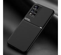 COMAKU Funda para Xiaomi Redmi Note 11s 5G, Ultrafino Textura Antideslizante PU + TPU Silicona Fundas Carcasa - Negro