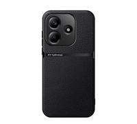 COMAKU Funda para Xiaomi Redmi Note 14 5G, Premium Ultrafino Textura Antideslizante PU + TPU Silicona Fundas Carcasa - Negro