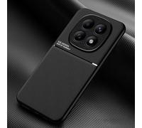 COMAKU Funda para Xiaomi Redmi Note 15 4G, Ultrafino Textura Antideslizante PU + TPU Silicona Fundas Carcasa - Negro