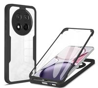 COMAKU Funda para Xiaomi Redmi Note 15 5G/Xiaomi Poco M8 5G, 360 Grados y Protector Antigolpes [Ultra Hybrid] Transparent PC Dura Resistente + Silicona Bumper, Doble Cara Carcasa - Negro