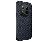 COMAKU Funda para Xiaomi Redmi Note 15 Pro 5G, Luxury Fibra de Carbono Textura Antideslizante PU Cuero + TPU Silicona con Marco Fundas Carcasa - Azul