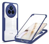 COMAKU Funda Realme 14 Pro Plus 5G / Realme 14 Pro+ 5G, 360 Grados y Protector Antigolpes [Ultra Hybrid] Transparent PC Dura Resistente + Silicona Bumper, Doble Cara Carcasa - Azul