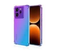 COMAKU Funda Realme GT 7 Pro - Carcasa Ultraligera y Delgada de TPU con Protección a Prueba de Golpes, Elegante Diseño Transparente Degradado para Realme GT 7 Pro - Azul Morado