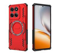COMAKU Funda Ultra Armor para Motorola Edge 60 Pro, Carcasa Antigolpes TPU+PC, [Disipación Rápida de Calor] [Imán Fuerte] - Rojo