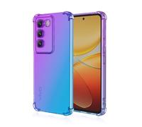 COMAKU Funda Vivo V40 SE 5G - Carcasa Ultraligera y Delgada de TPU con Protección a Prueba de Golpes, Elegante Diseño Transparente Degradado para Vivo V40 SE 5G - Azul Morado