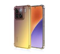COMAKU Funda Xiaomi 15 - Carcasa Ultraligera y Delgada de TPU con Protección a Prueba de Golpes, Elegante Diseño Transparente Degradado para Xiaomi 15 - Oro Negro