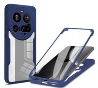 COMAKU Funda Xiaomi 15 Ultra, 360 Grados y Protector Antigolpes [Ultra Hybrid] Transparent PC Dura Resistente + Silicona Bumper, Doble Cara Carcasa - Azul