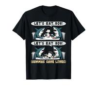 Comamos Bob Commas Puntuación Tiburón Gracioso Inglés Gramática Camiseta