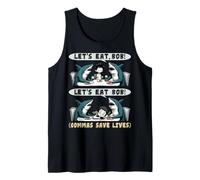 Comamos Bob Commas Puntuación Tiburón Gracioso Inglés Gramática Camiseta sin Mangas