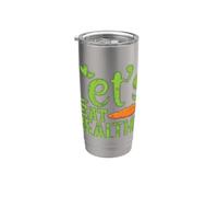 Comamos una vida saludable basada en plantas Vaso térmico de acero inoxidable de doble pared