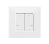 Comando Doble de iluminacion inalambrico Legrand 741812 serie Valena Next with Netatmo color Blanco
