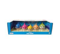Comansi - Set Colección Baby Shark - 5 Figuras: Baby Shark, Mommy Shark, Daddy Shark, Grandpa Shark, Grandma Shark