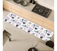 Comart - Alfombra de Cocina Málaga - Alfombra 100% PVC - Antimanchas - Antideslizante - Impermeable - Alfombra Lavable en Lavadora - Camino Moderno para Cocina y Pasillo - Lavanda - 55 x 230 cm