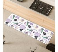 Comart - Alfombra de Cocina Málaga - Alfombra 100% PVC - Antimanchas - Antideslizante - Impermeable - Alfombra Lavable en Lavadora - Camino Moderno para Cocina y Pasillo - Lavanda - 55 x 170 cm