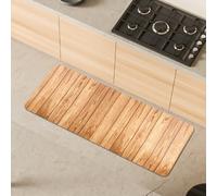 Comart - Alfombra de Cocina Málaga - Alfombra 100% PVC - Antimanchas - Antideslizante - Impermeable - Alfombra Lavable en Lavadora - Camino Moderno para Cocina y Pasillo - Madera Beige - 55 x 130 cm