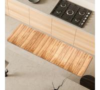 Comart - Alfombra de Cocina Málaga - Alfombra 100% PVC - Antimanchas - Antideslizante - Impermeable - Alfombra Lavable en Lavadora - Camino Moderno para Cocina y Pasillo - Madera Beige - 55 x 170 cm