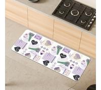 Comart - Alfombra de Cocina Málaga - Alfombra 100% PVC - Antimanchas - Antideslizante - Impermeable - Alfombra Lavable en Lavadora - Camino Moderno para Cocina y Pasillo - Lavanda - 55 x 130 cm