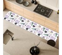 Comart - Alfombra de Cocina Málaga - Alfombra 100% PVC - Antimanchas - Antideslizante - Impermeable - Alfombra Lavable en Lavadora - Camino Moderno para Cocina y Pasillo - Lavanda - 55 x 270 cm