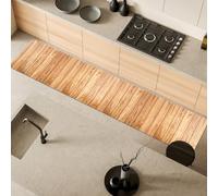 Comart - Alfombra de Cocina Málaga - Alfombra de Pasillo 100% PVC - Antimanchas - Antideslizante - Impermeable - Lavable en Lavadora - Pasillo Moderno - Madera Beige - 55 x 270 cm