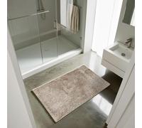Comart - Alfombra Faith Baño - Alfombra Rectangular de 45 x 75 cm - Suave y mullida - Pelo Medio - Secado rápido y Resistente al Agua - Antideslizante - Lavable a máquina - Beige/Marrón