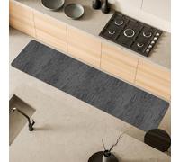 Comart, Alfombra Nancy para Cocina, Pasillo y decoración, Antideslizante, de Chenilla, Borde Antideslizante, Suave, Resistente, Lavable a máquina, Fabricada en Italia, Color Gris, 50 x 230 cm